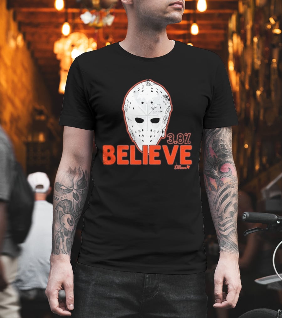 Bernie Parent Believe 33 Mask Philadelphia Hockey Legend T-Shirt