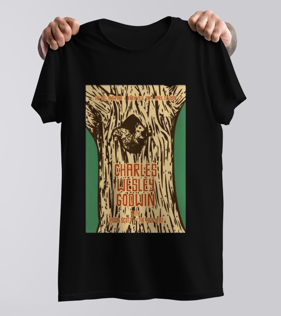 Charles Wesley Godwin Knoxville April 22 2026 With Jason Scott And The High Heat T-Shirt