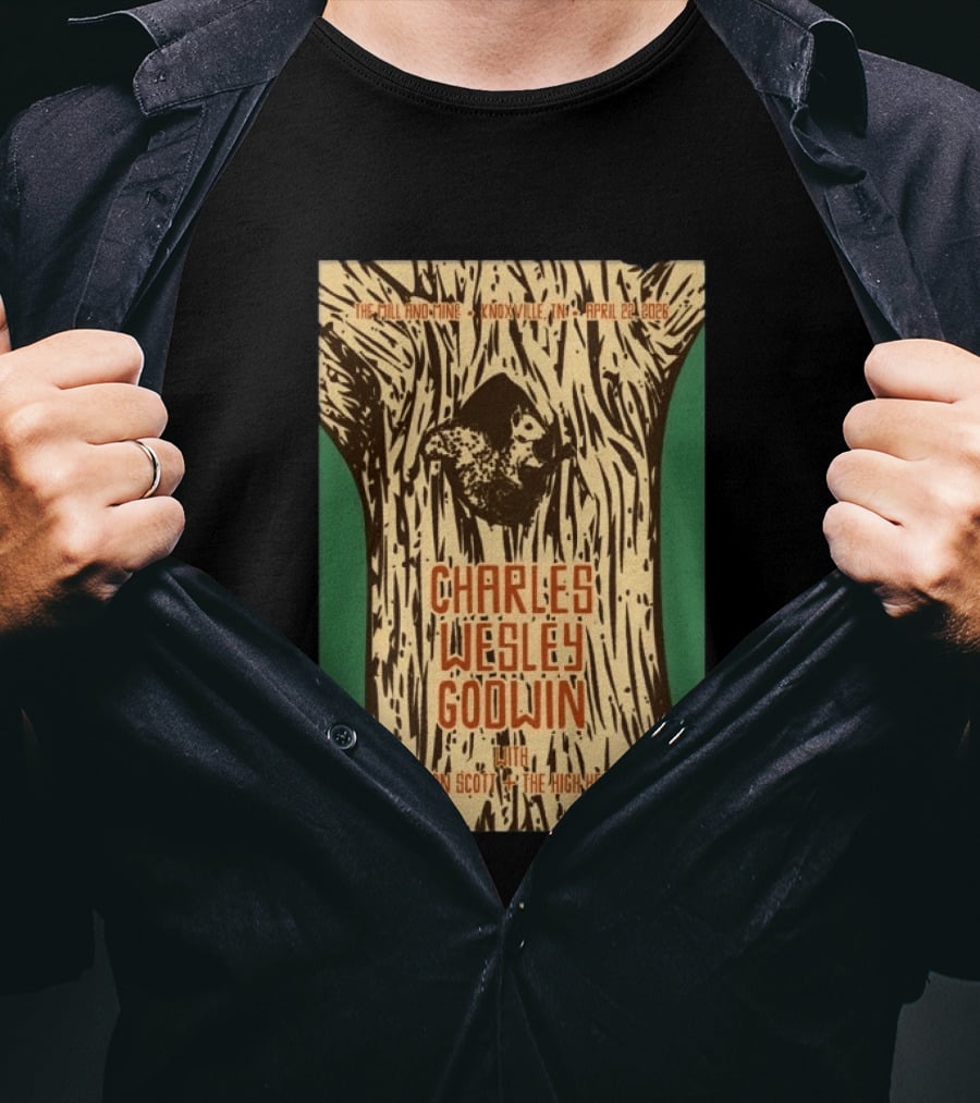 Charles Wesley Godwin Knoxville April 22 2026 With Jason Scott And The High Heat T-Shirt