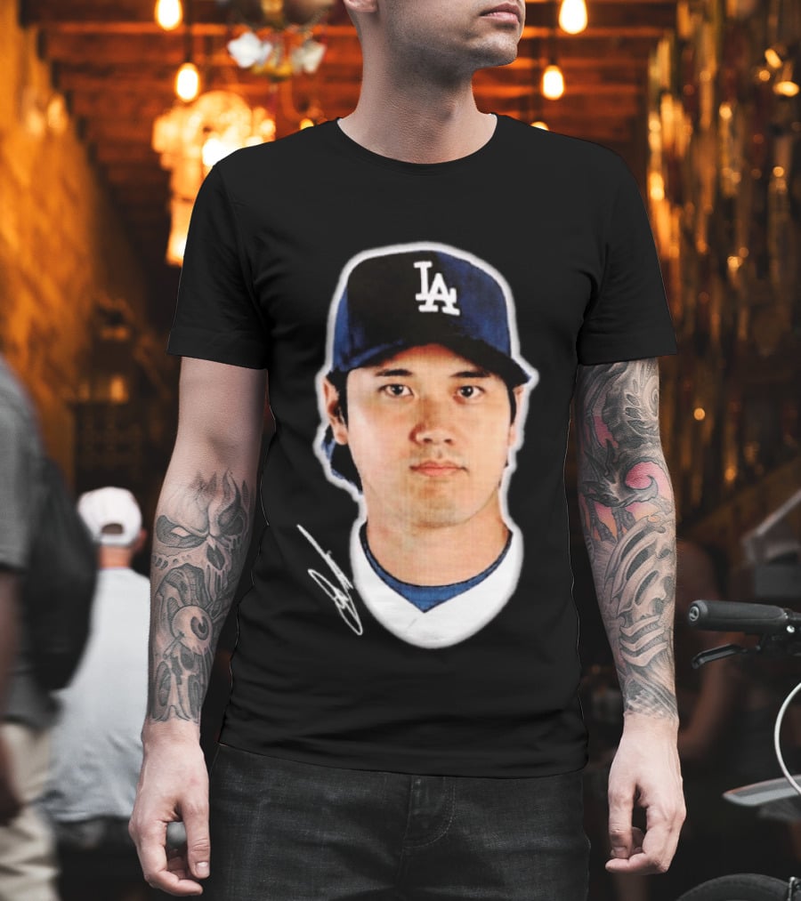 Los Angeles Dodgers Shohei Ohtani Headliner Authentic Baseball Fan Gear T-Shirt