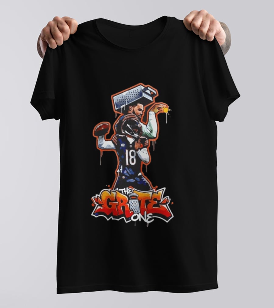 The Grate One Iceman Caleb Williams Chicago Bears Football T-Shirt