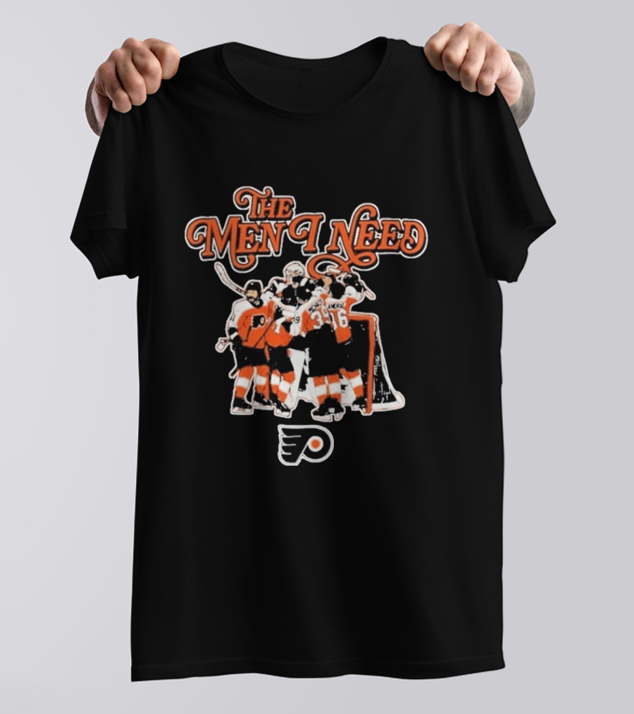 The Men I Need Philadelphia Hockey Team Players Celebrating Victory T-Shirt
