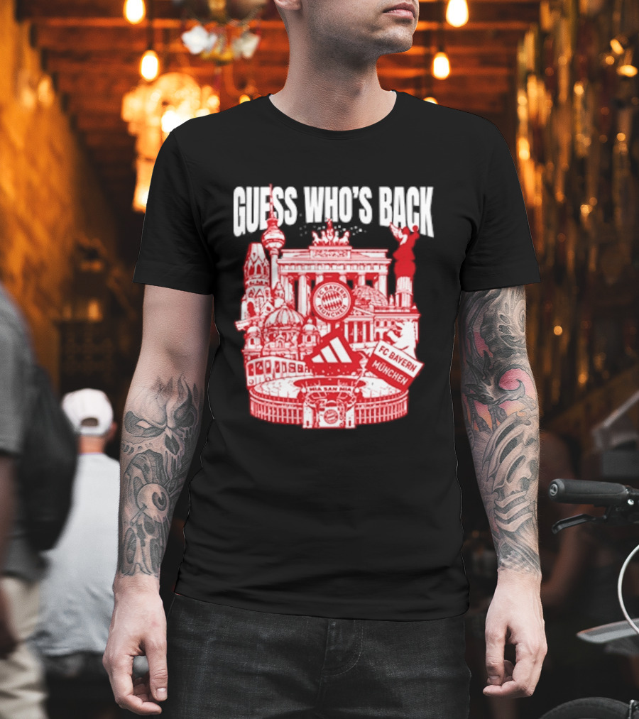 Guess Who's Back FC Bayern Munchen Iconic City Landmarks Red T-Shirt
