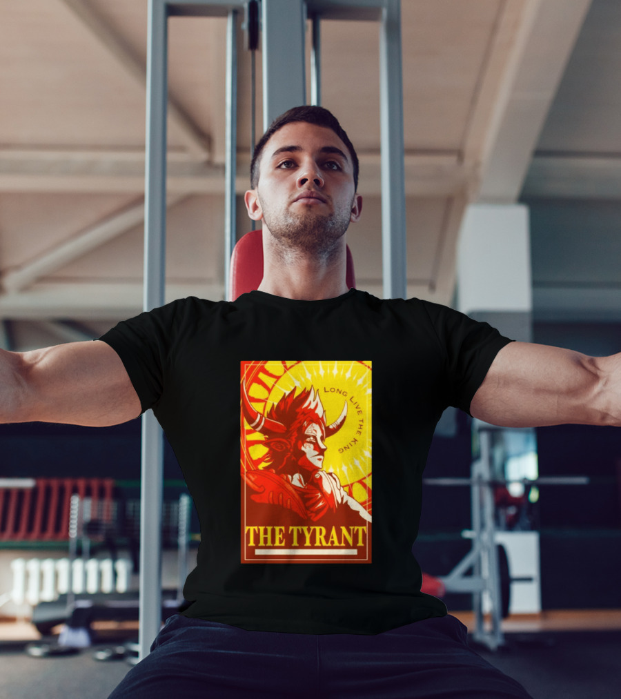 The Tyrant Long Live The King Anime Warrior With Horns Royal Sunburst T-Shirt
