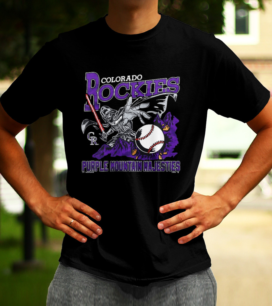 Colorado Rockies Purple Mountain Majesties Star Wars Baseball T-Shirt