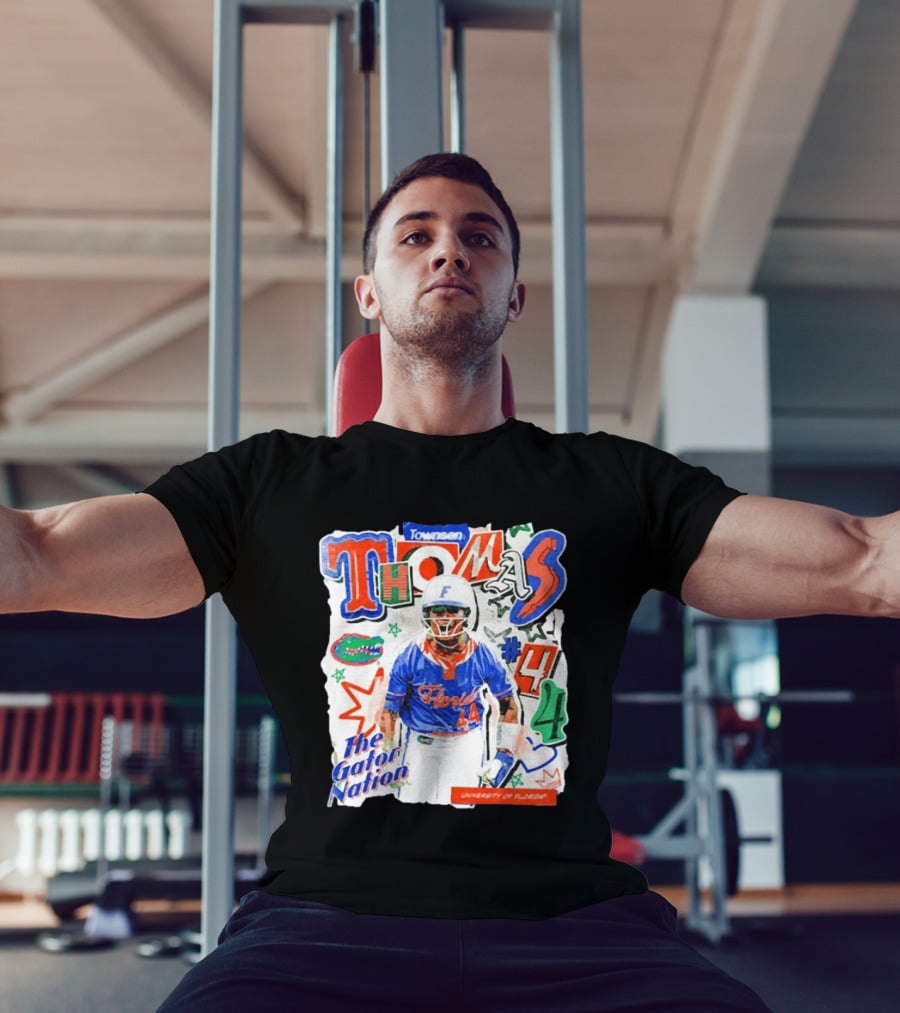 Florida Gators University Softball Player Thomas #44 The Gator Nation T-Shirt
