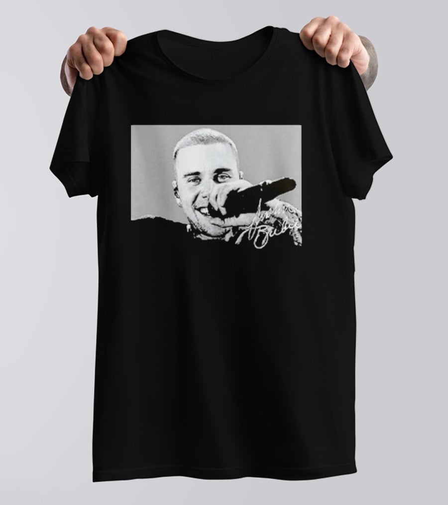 Justin Bieber Coachella Concert Signature Microphone Performance T-Shirt