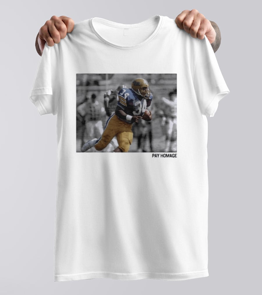 Pitt Panthers Craig Ironhead Heyward Pay Homage Sports Legend 34 T-Shirt