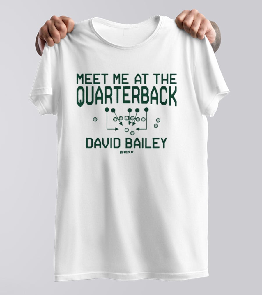Meet Me At The Quarterback David Bailey Football Play Diagram T-Shirt