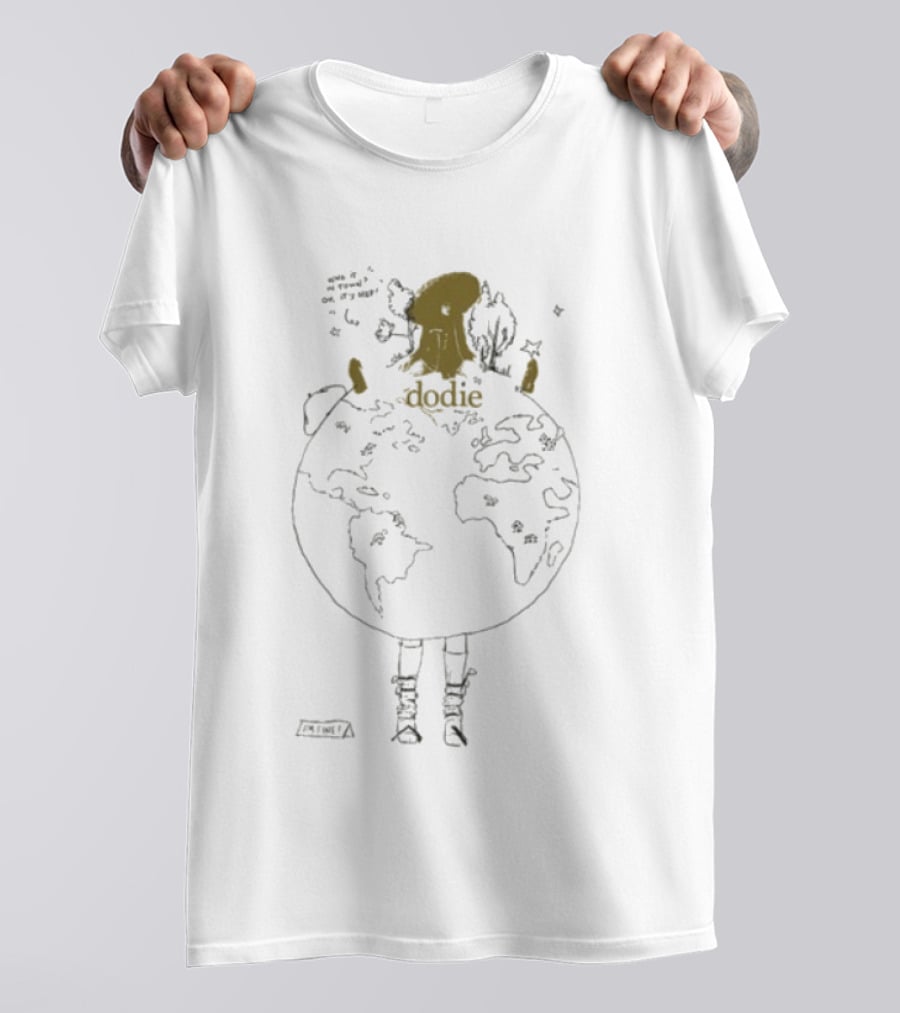Dodie Earth Day Upcycle Whimsical Nature Embrace T-Shirt