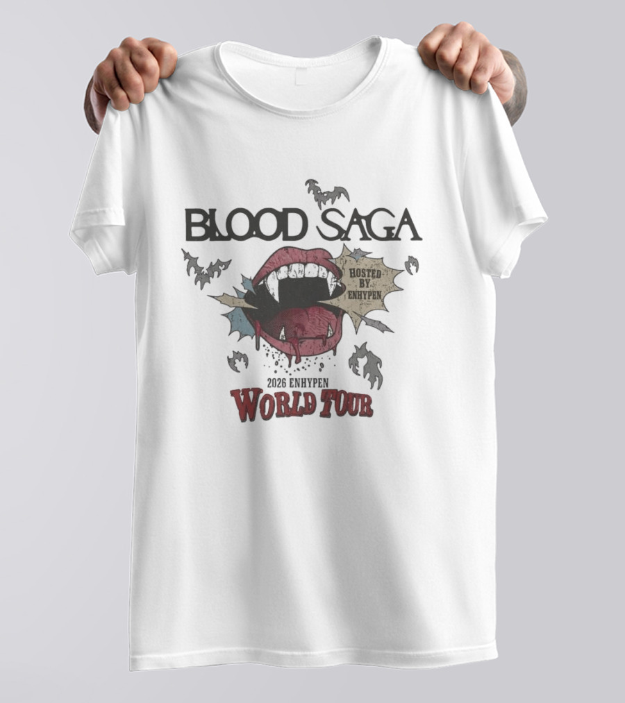 Blood Saga 2023 Hosted By Enhypen World Tour T-Shirt