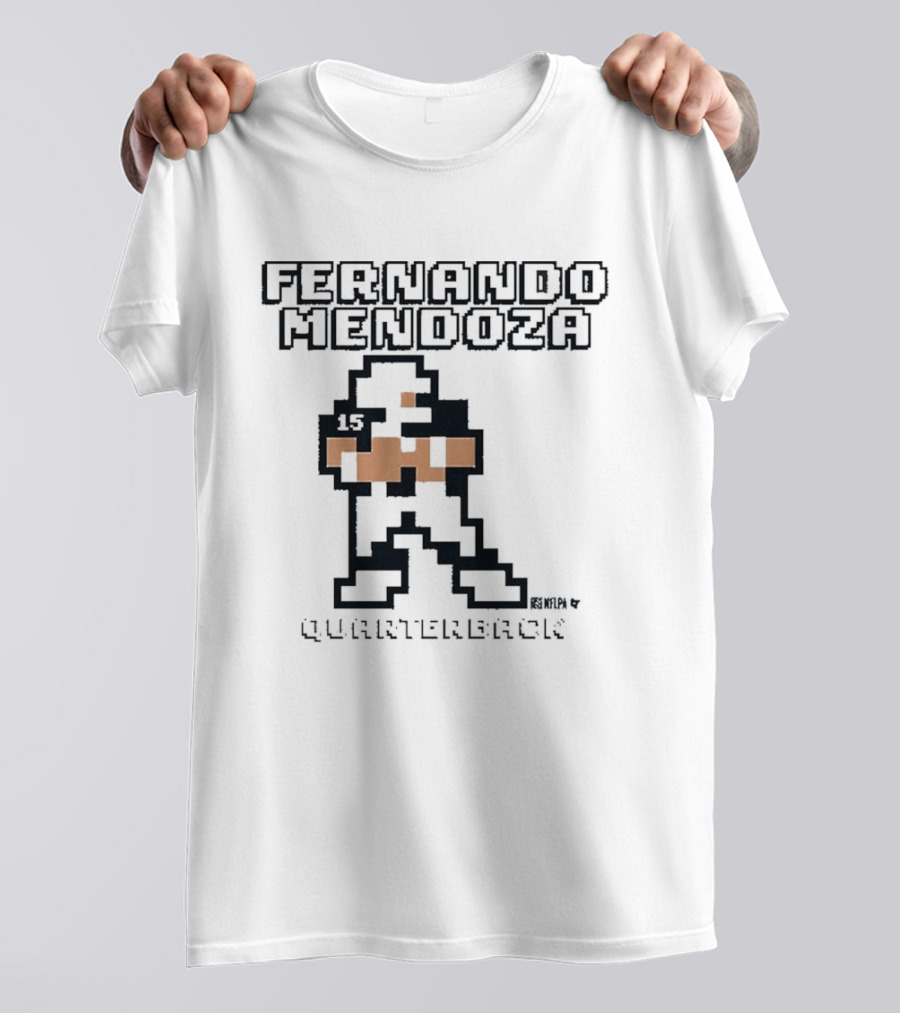 Fernando Mendoza 8 Bit Quarterback Pixels 15 T-Shirt