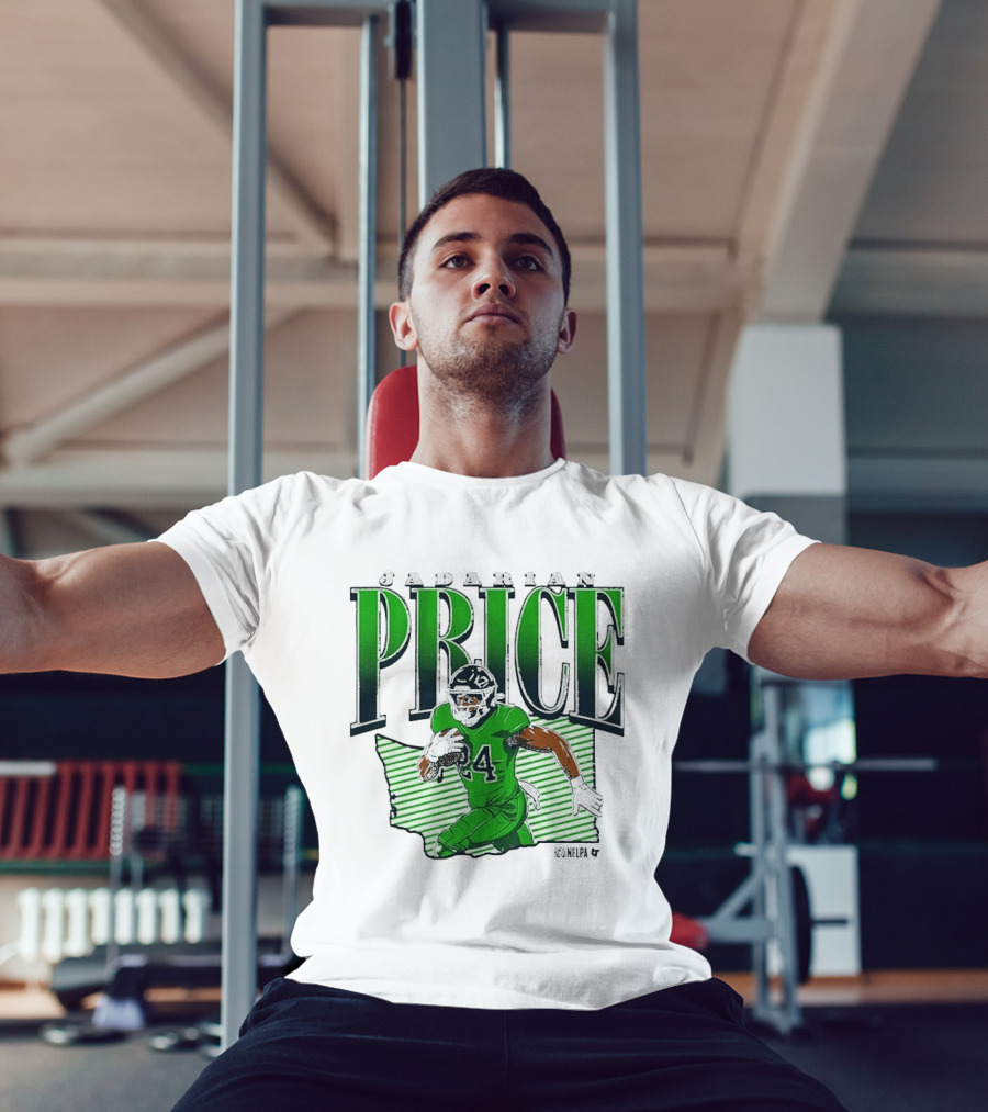 Jadarian Price 24 Green Football Graphic Remix T-Shirt