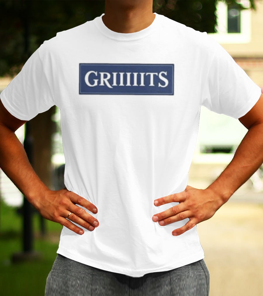 Jill Scott Miss Griiits Bold Text Rectangular Navy T-Shirt