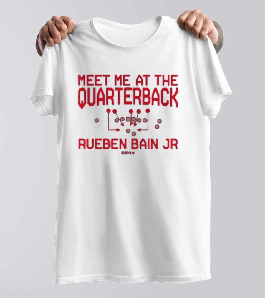 Meet Me At The Quarterback Rueben Bain Jr Playbook Formation T-Shirt