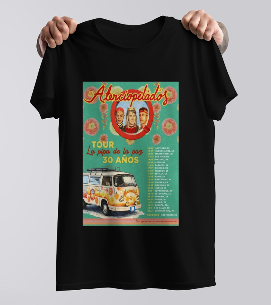 Aterciopelados Tour La Pipa De La Paz 30 Años 2026 Concert Dates And Locations T-Shirt