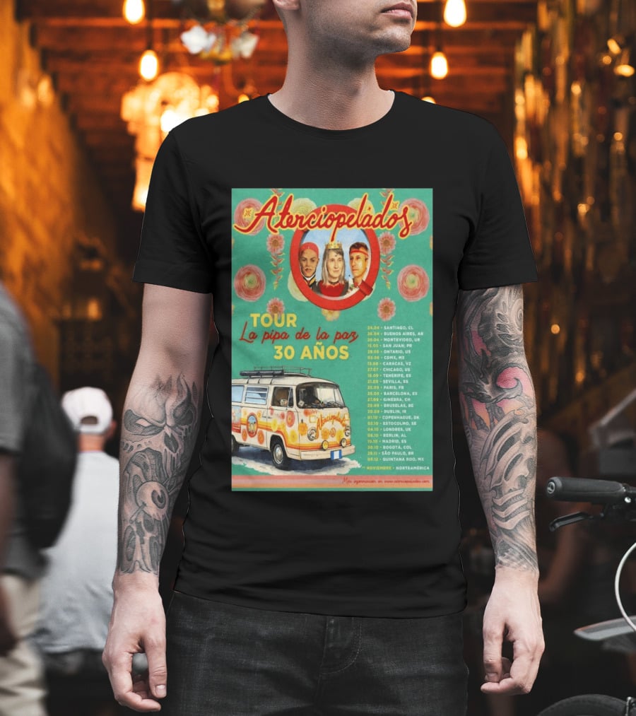 Aterciopelados Tour La Pipa De La Paz 30 Años 2026 Concert Dates And Locations T-Shirt