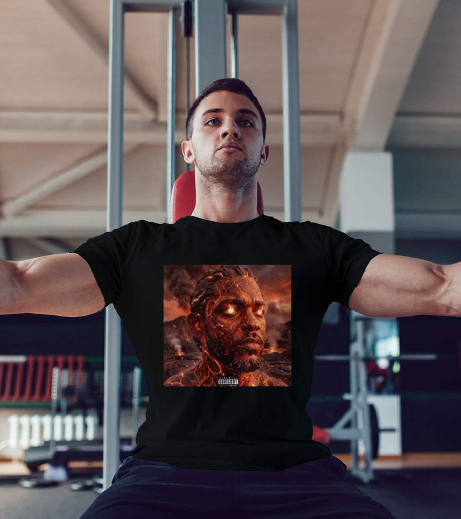 Kendrick Lamar Fireman Album 2026 Lava Eruption Cover T-Shirt