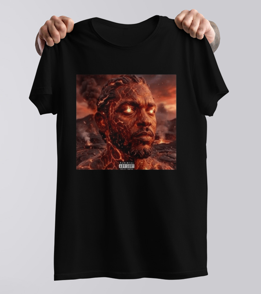 Kendrick Lamar Fireman Album 2026 Lava Eruption Cover T-Shirt