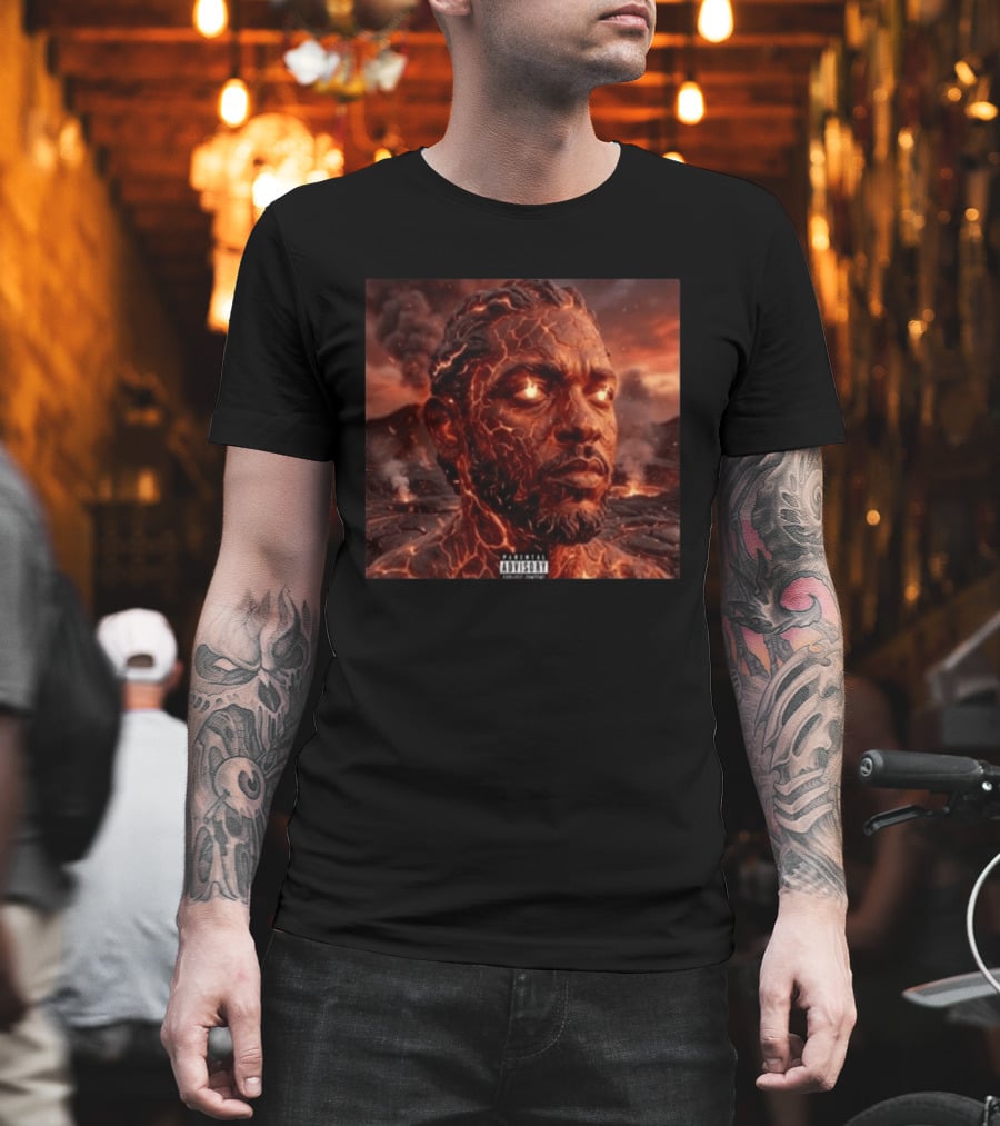 Kendrick Lamar Fireman Album 2026 Lava Eruption Cover T-Shirt