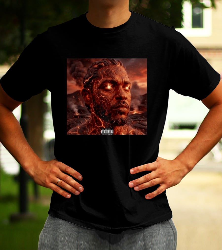 Kendrick Lamar Fireman Album 2026 Lava Eruption Cover T-Shirt