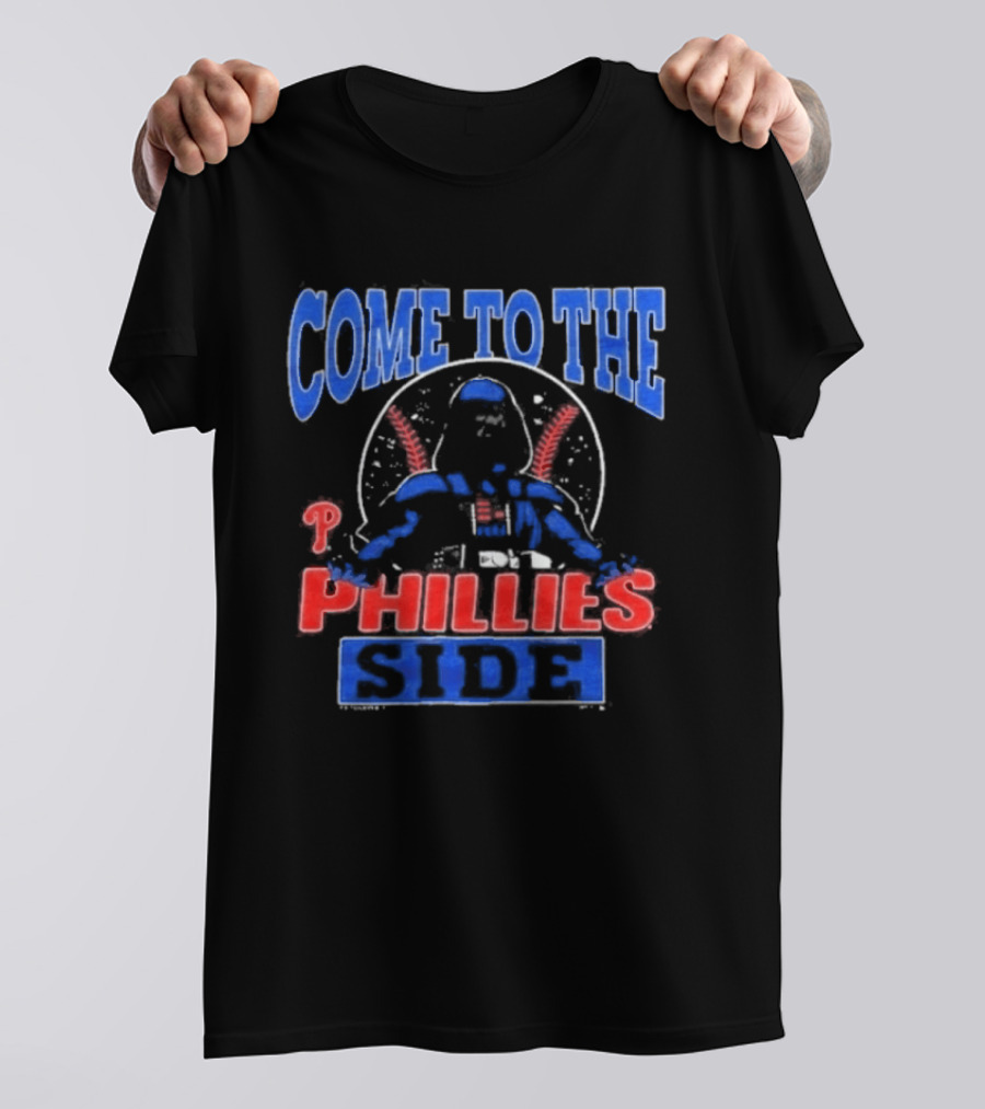 Philadelphia Phillies Come To The Dark Side Star Wars Mashup T-Shirt