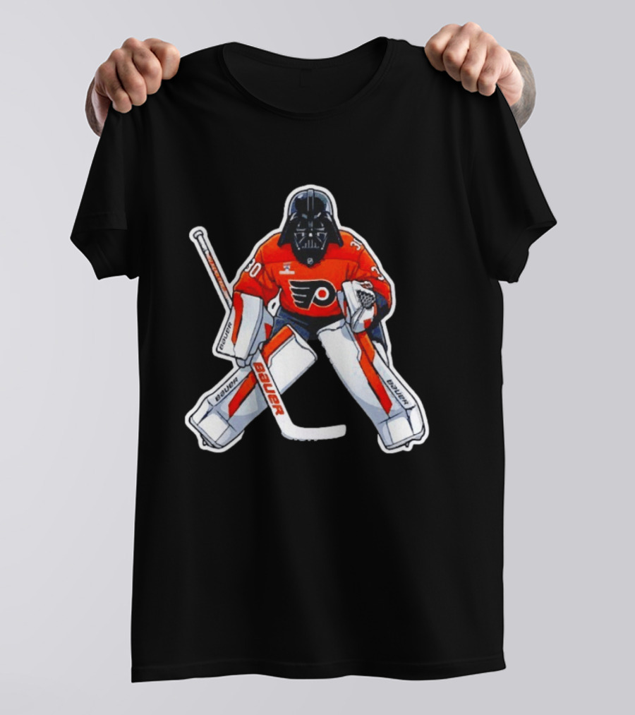 Dan Vladar Philadelphia Flyers Hockey Goalie Darth Vader Bauer Pads T-Shirt