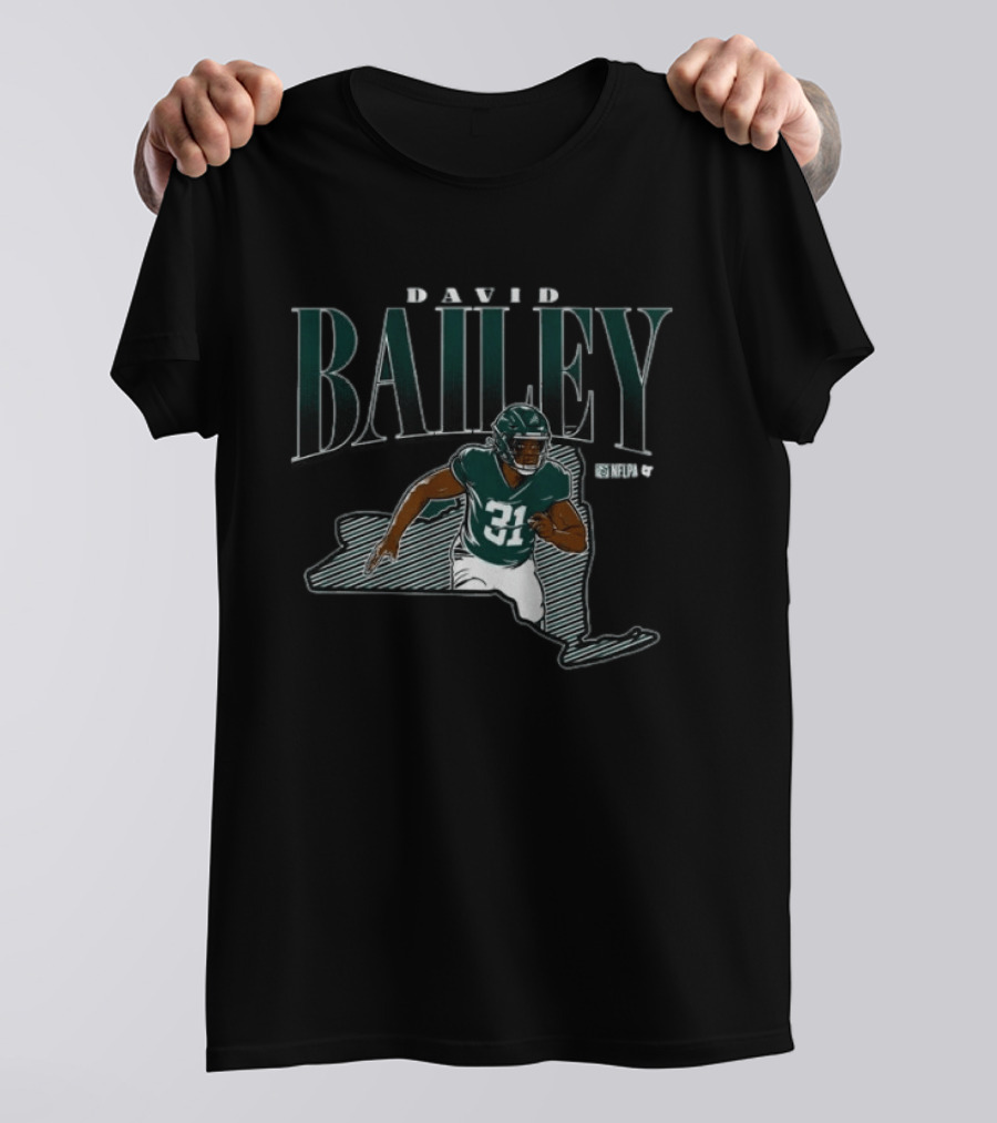 David Bailey State Star NFLPA Player 31 Football T-Shirt