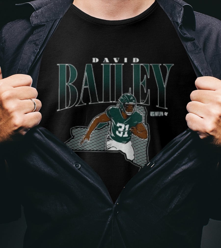 David Bailey State Star NFLPA Player 31 Football T-Shirt