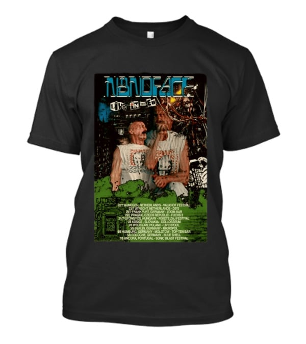 N8NOFACE Live In The EU Tour 2026 Valkhof Utrecht 2000 Leipzig Fekete Zaj Fusaichi Prague Liverpool Slovakia Portugal T-Shirt