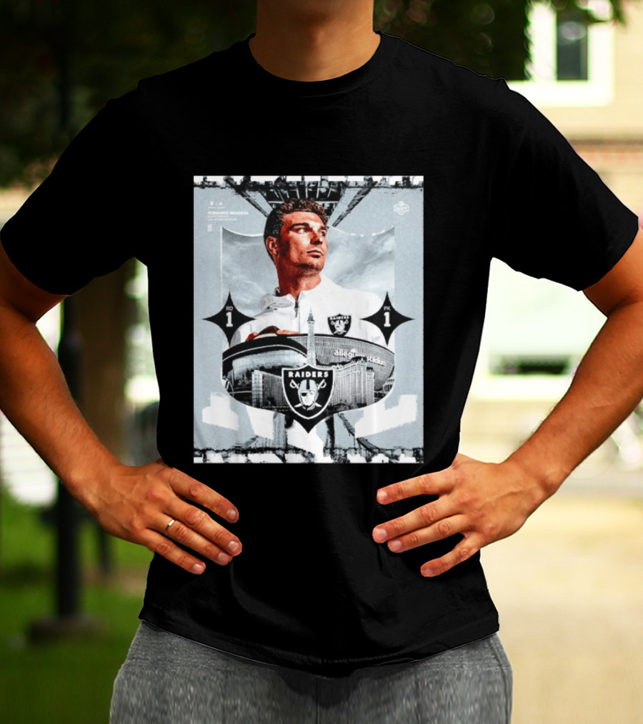 Fernando Mendoza Raiders Allegiant Stadium RD 1 PK 1 T-Shirt