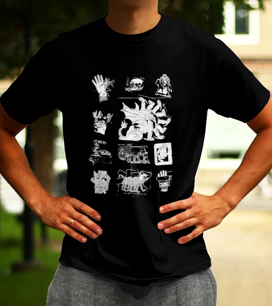 Goose Chain Yer Dragon Collage T-Shirt
