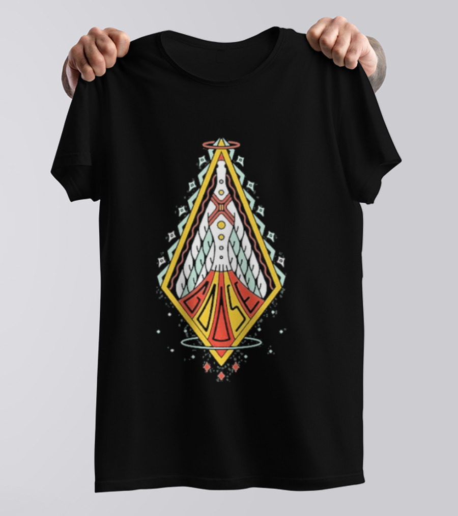 Goose Space Rocket Emblem Galactic Adventure T-Shirt