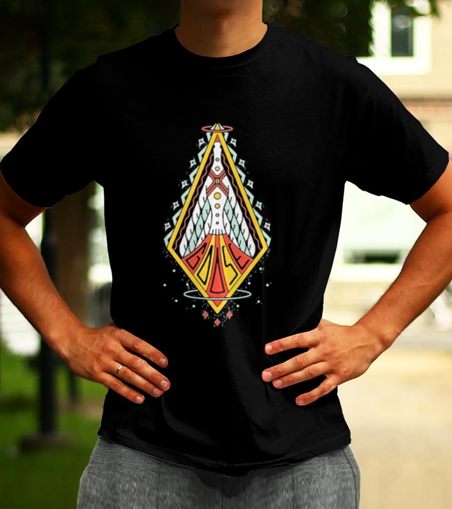Goose Space Rocket Emblem Galactic Adventure T-Shirt