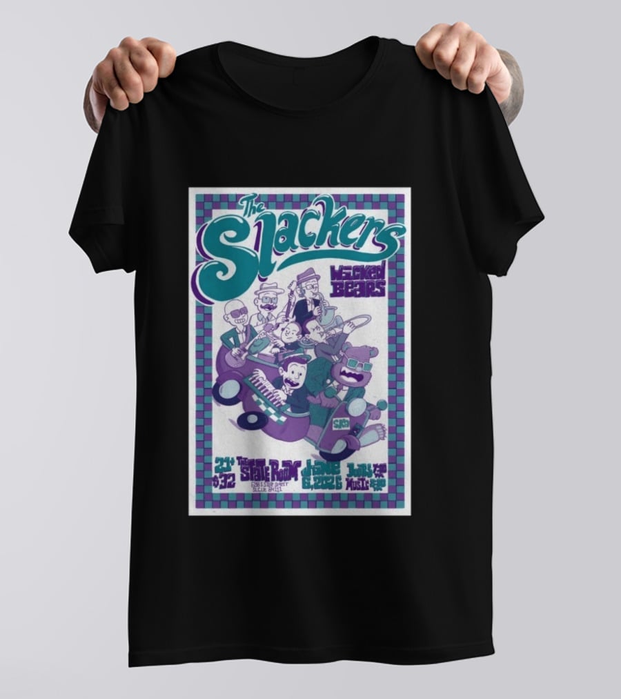 The Slackers Wocked Bears Concert June 6 2026 The State Room Salt Lake City T-Shirt