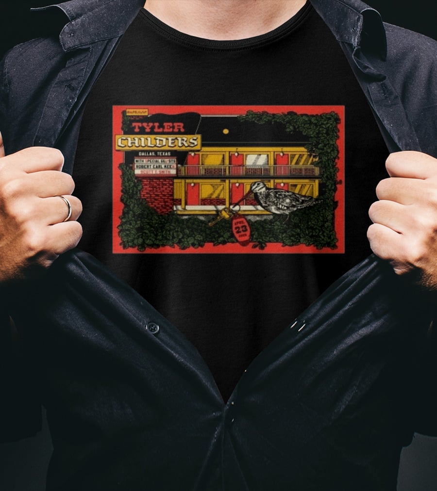 Tyler Childers Dallas Texas April 23 2026 Tour Bird Motel T-Shirt