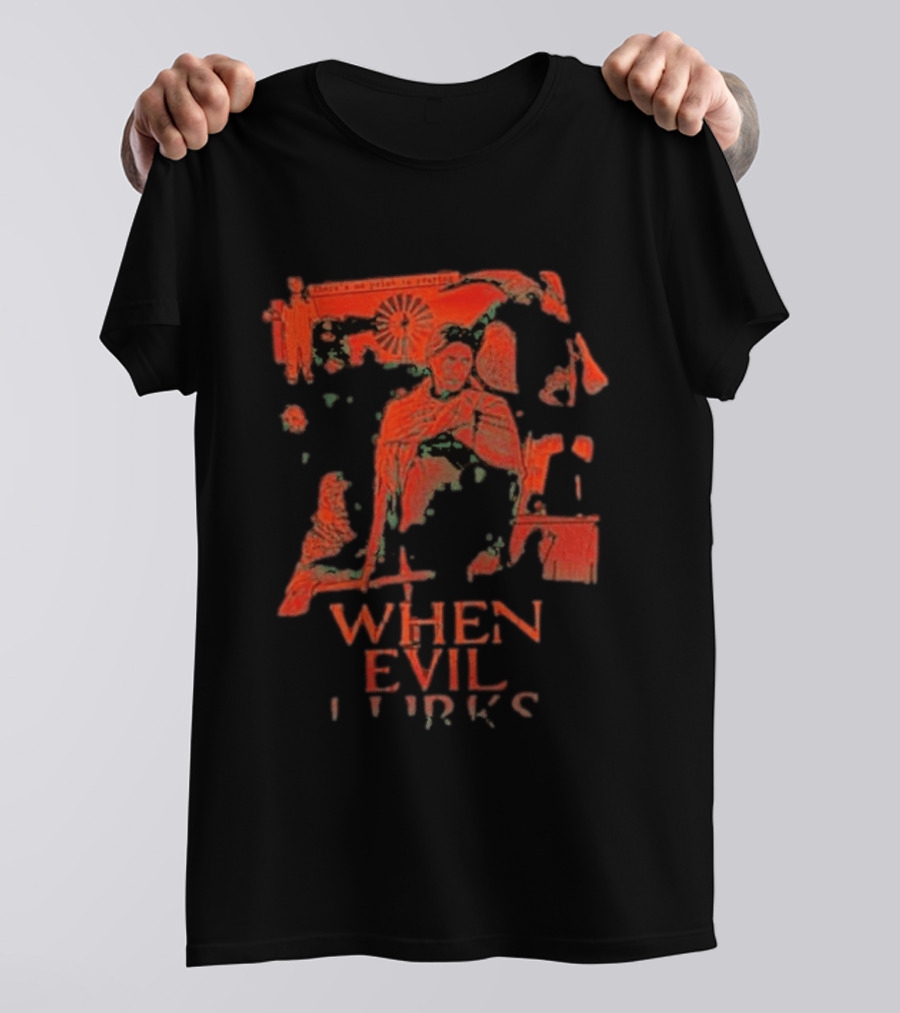 When Evil Lurks Wrath Of God Retro Red T-Shirt