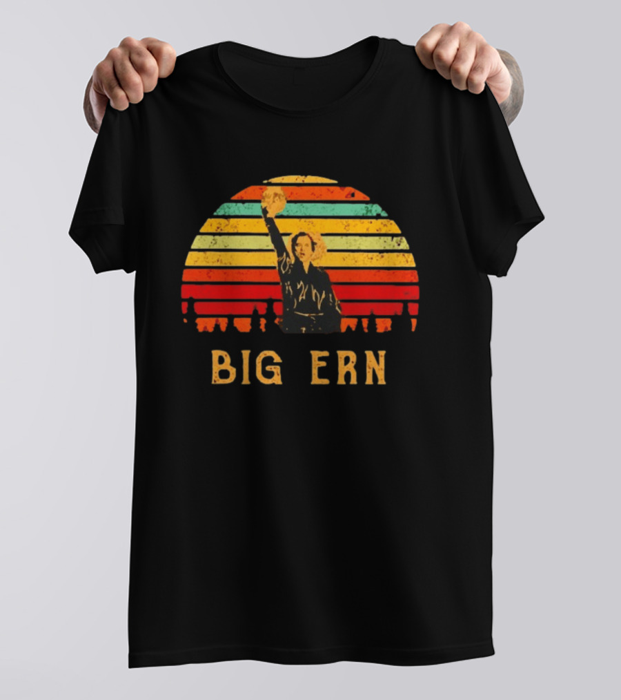 Big Ern Retro Sunset Bowling Victory Vintage 90s T-Shirt