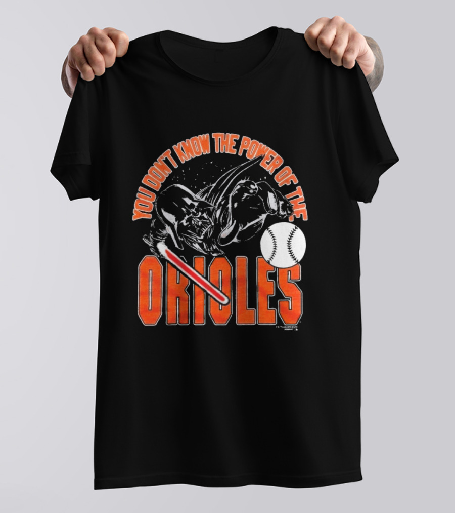 Star Wars X MLB 2026 You Don't Know The Power Of The Baltimore Orioles Dark Side Darth Vader T-Shirt