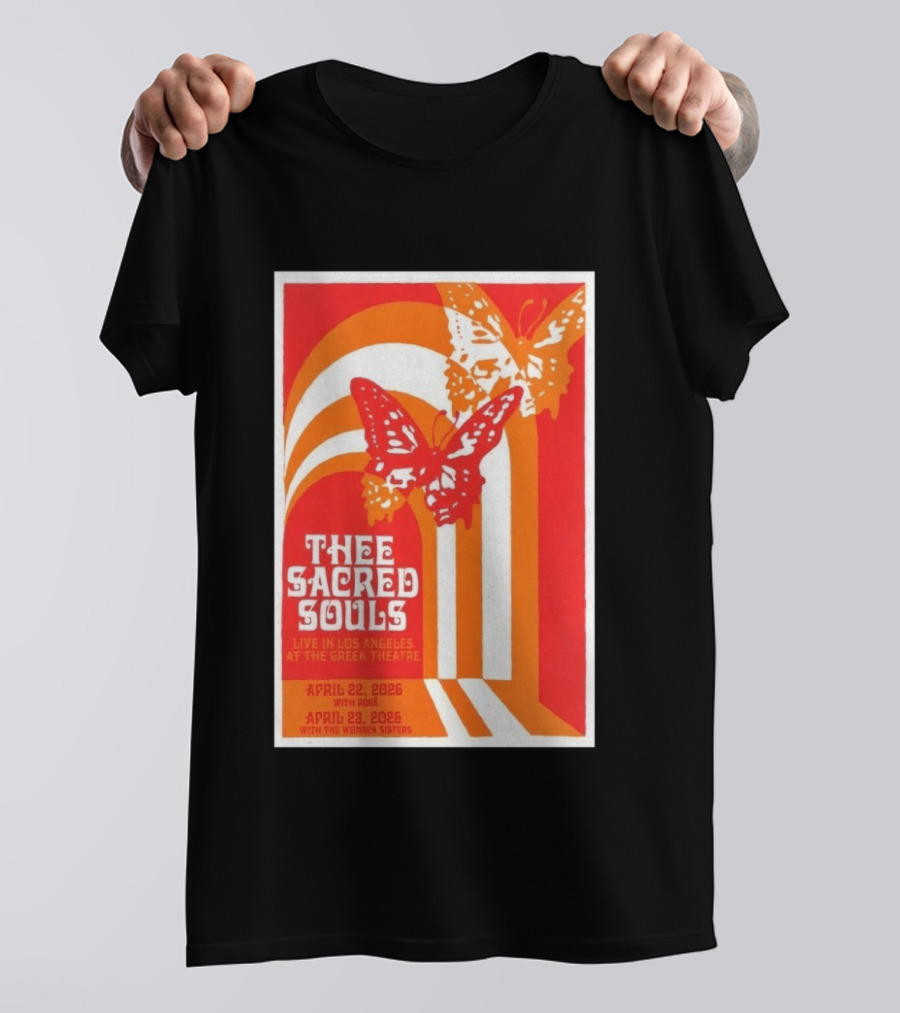 Thee Sacred Souls Live In Los Angeles At The Greek Theatre April 22 23 2026 With Rioghan Womack Sisters T-Shirt
