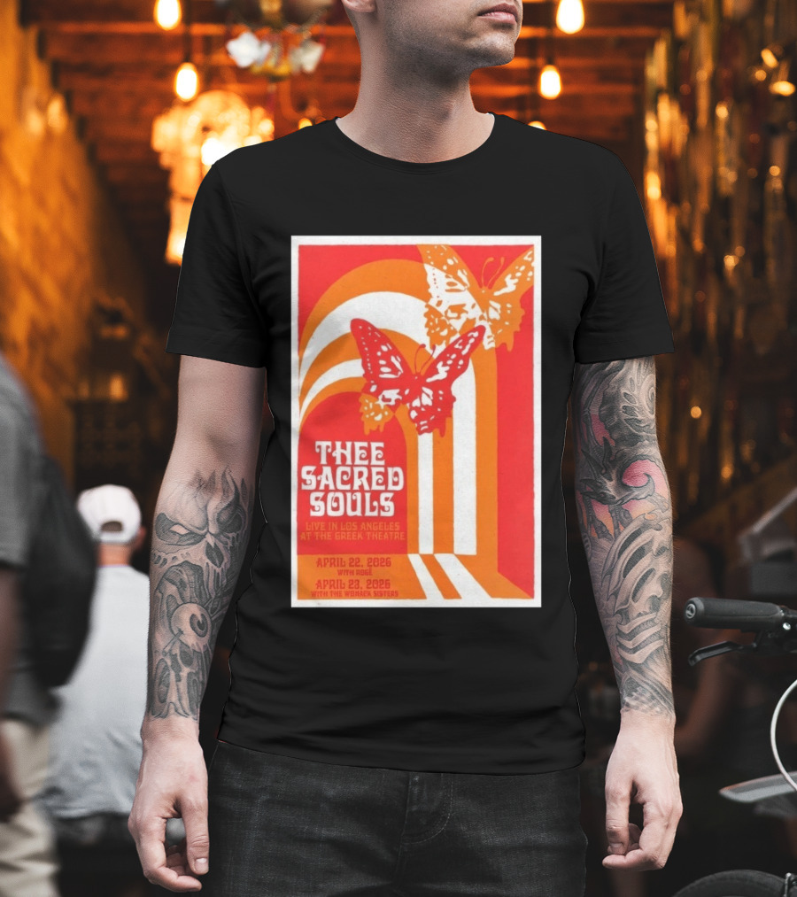 Thee Sacred Souls Live In Los Angeles At The Greek Theatre April 22 23 2026 With Rioghan Womack Sisters T-Shirt