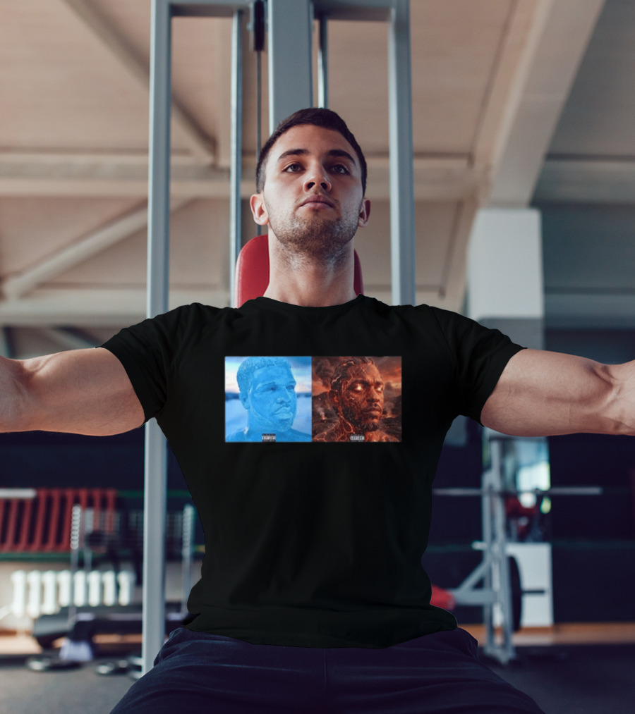Drake Iceman Kendrick Lamar Fireman Album Cover Mashup T-Shirt