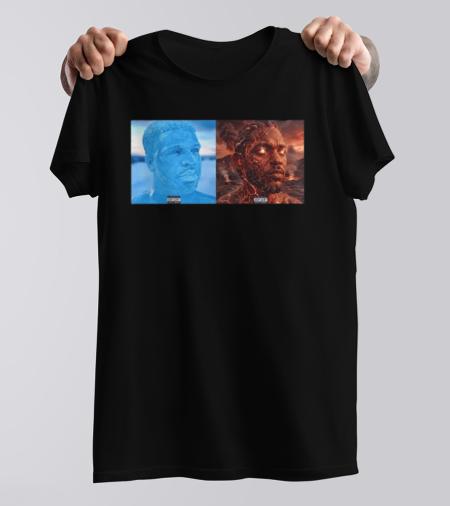 Drake Iceman Kendrick Lamar Fireman Album Cover Mashup T-Shirt