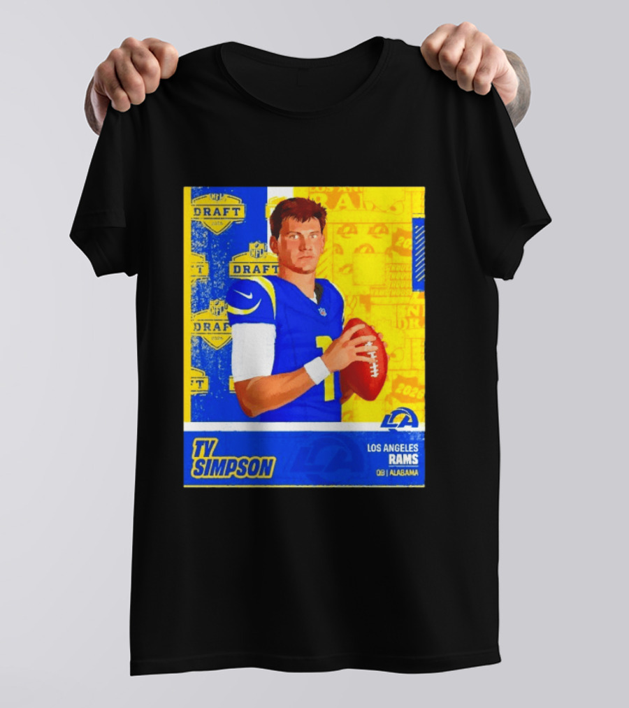 Ty Simpson Los Angeles Rams NFL Draft 2026 Quarterback Alabama T-Shirt