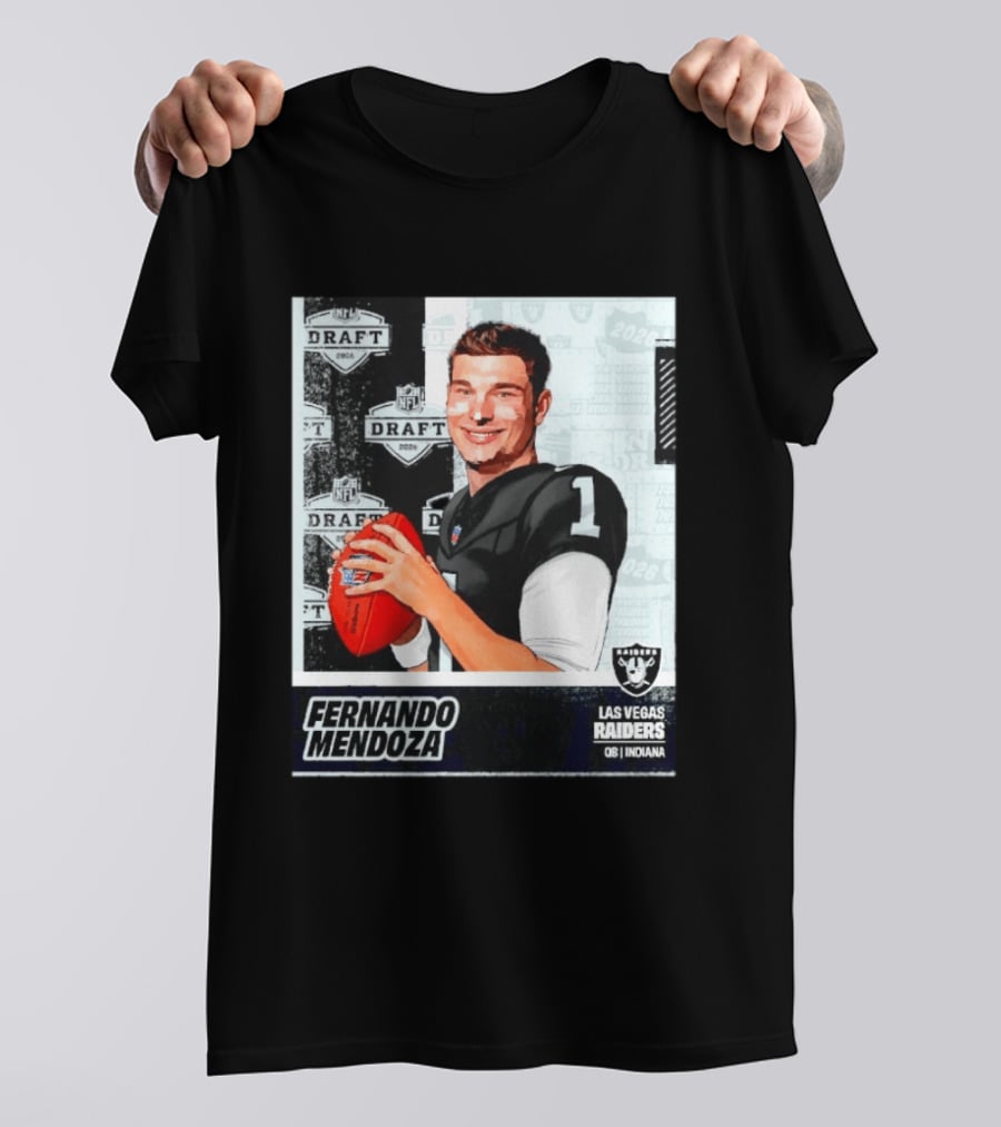 Fernando Mendoza Las Vegas Raiders 2026 Draft QB Indiana NFL T-Shirt