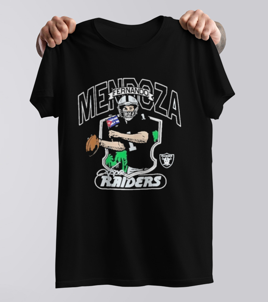 Fernando Mendoza Raiders Football Quarterback T-Shirt