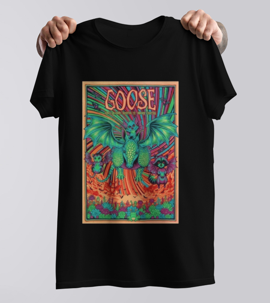 Goose April 24 2026 Austin TX Moody Center Dragon Creatures Psychedelic T-Shirt