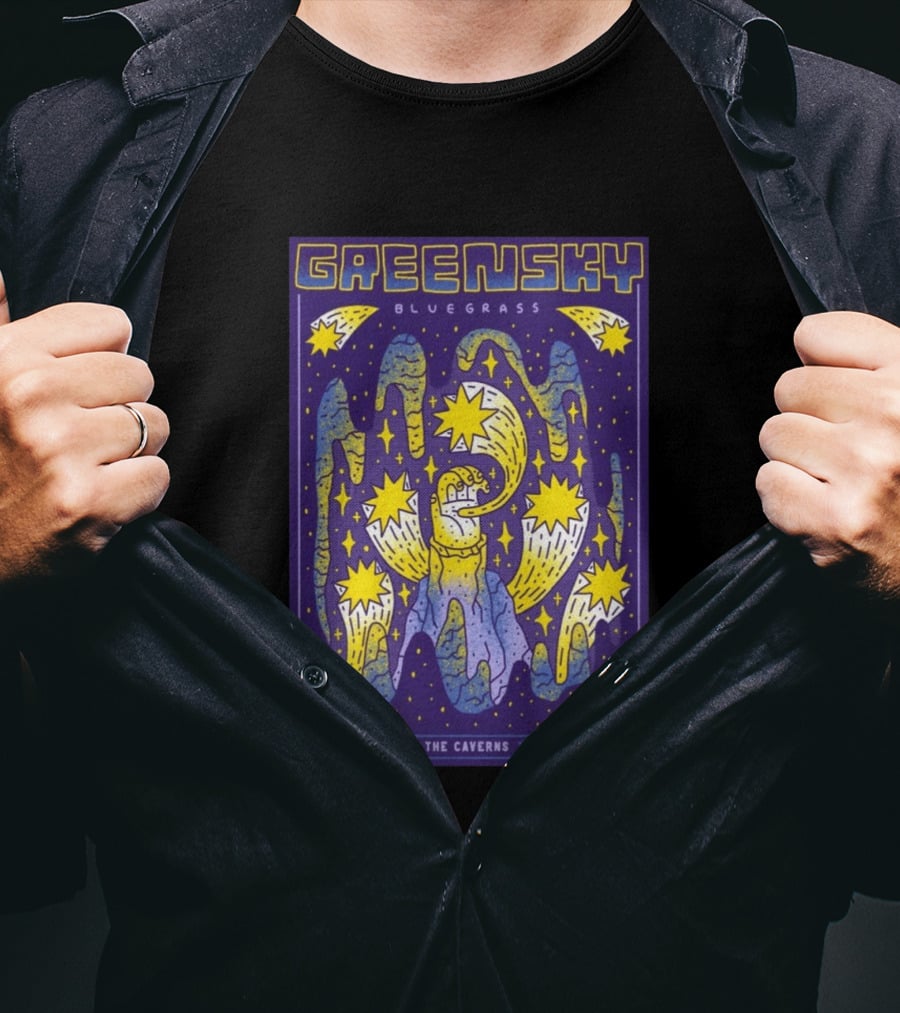 Greensky Bluegrass Pelham TN The Caverns April 24 25 2026 Cosmic Stars And Swirls T-Shirt