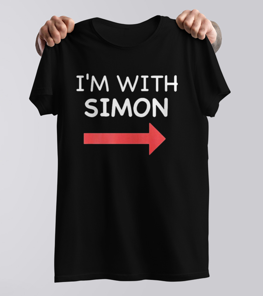 I'M WITH SIMON Red Arrow Direction T-Shirt