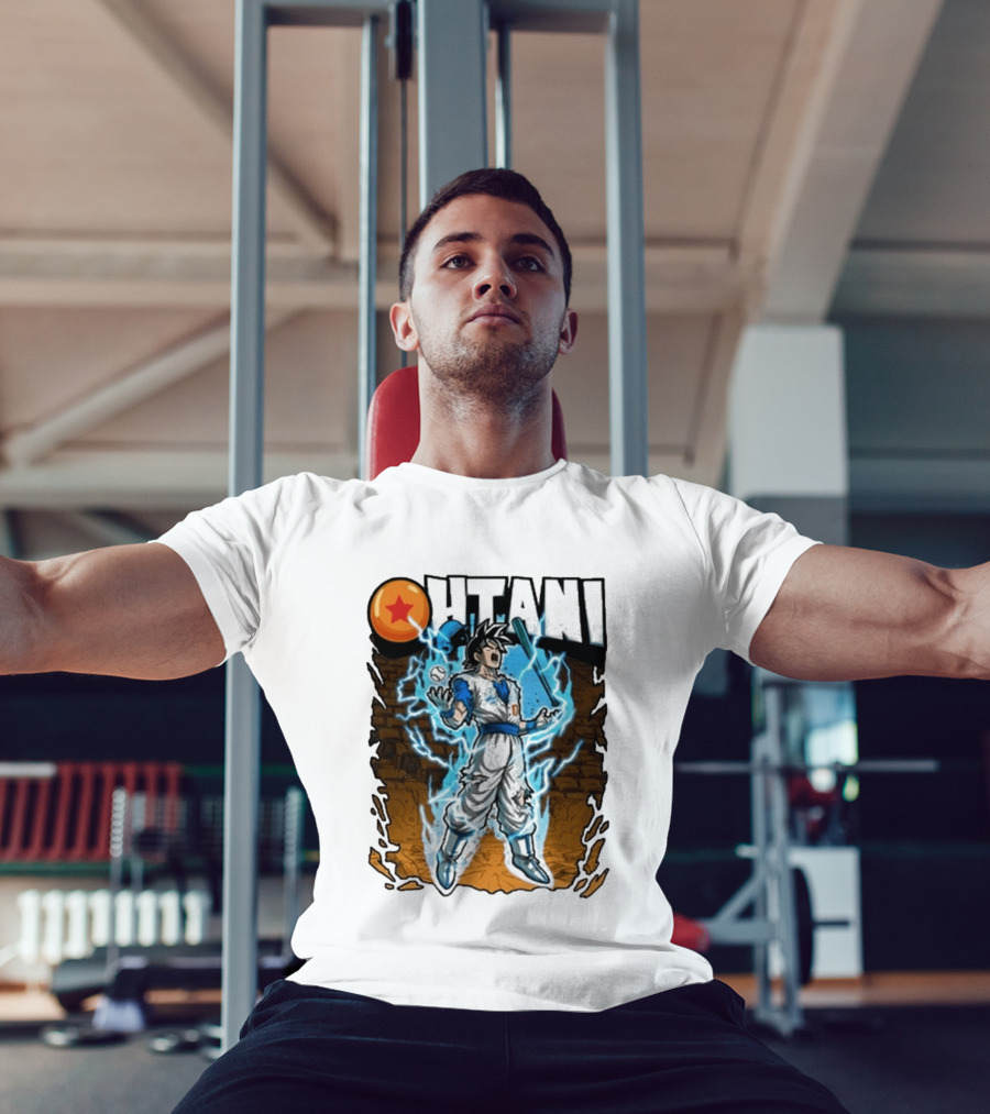 Ohtani Dragon Ball Z Power Up Saiyan Baseball Fusion T-Shirt